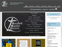 Tablet Screenshot of goodwillbaptist.org